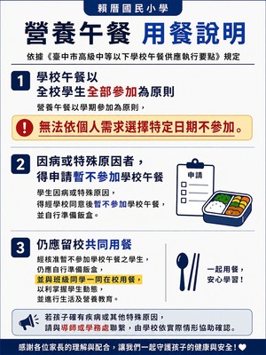 午餐說明